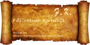 Fürstner Kornél névjegykártya