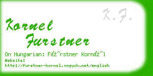 kornel furstner business card